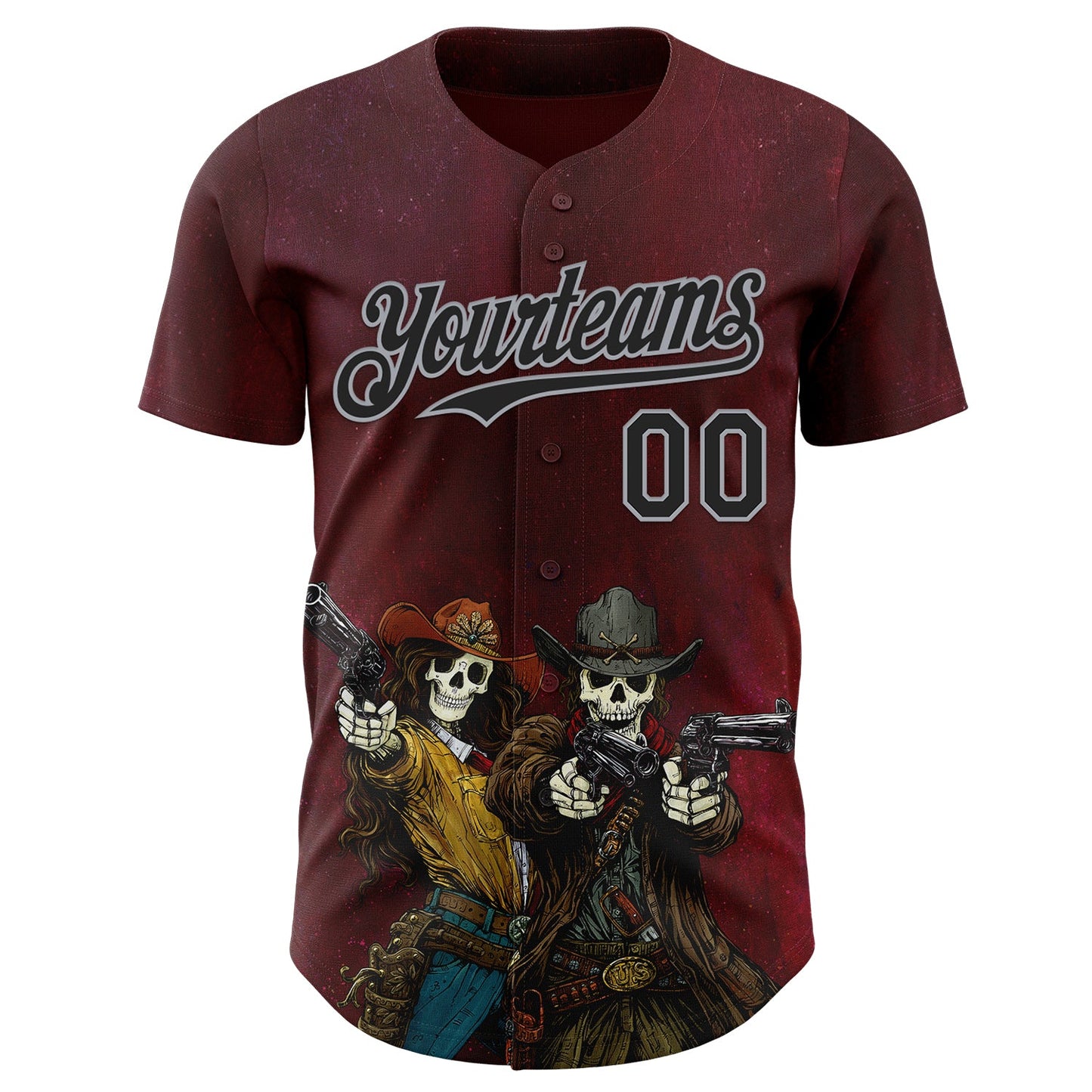 Custom Red Black-Gray David Lozeau Love In The Badlands Authentic Baseball Jersey