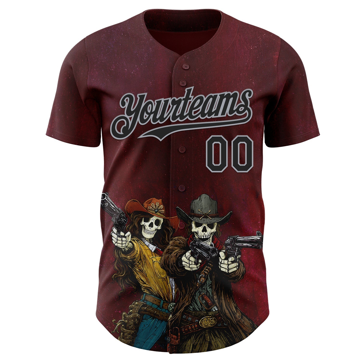 Custom Red Black-Gray David Lozeau Love In The Badlands Authentic Baseball Jersey