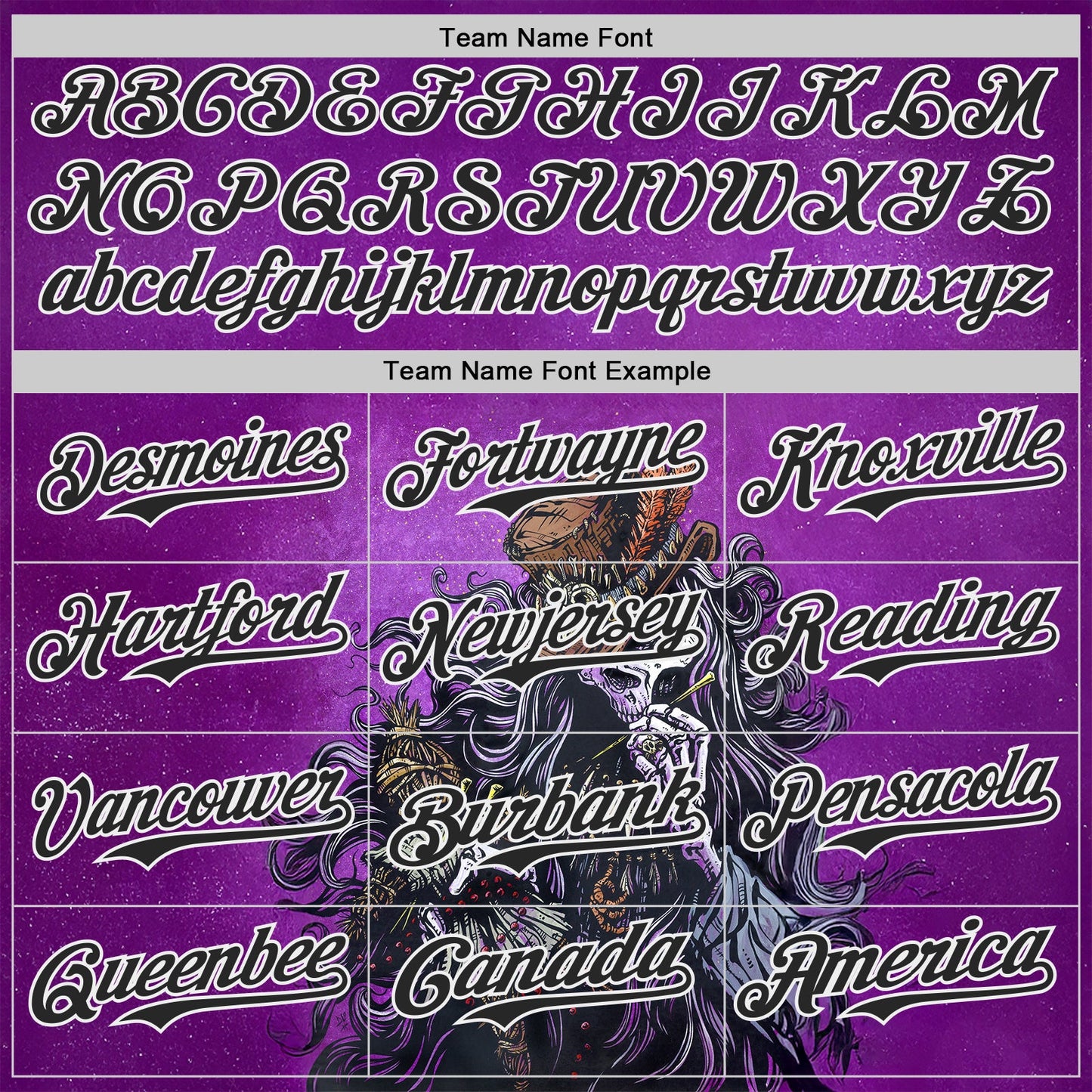 Custom Purple Black-White David Lozeau Voodoo Priest Authentic Baseball Jersey