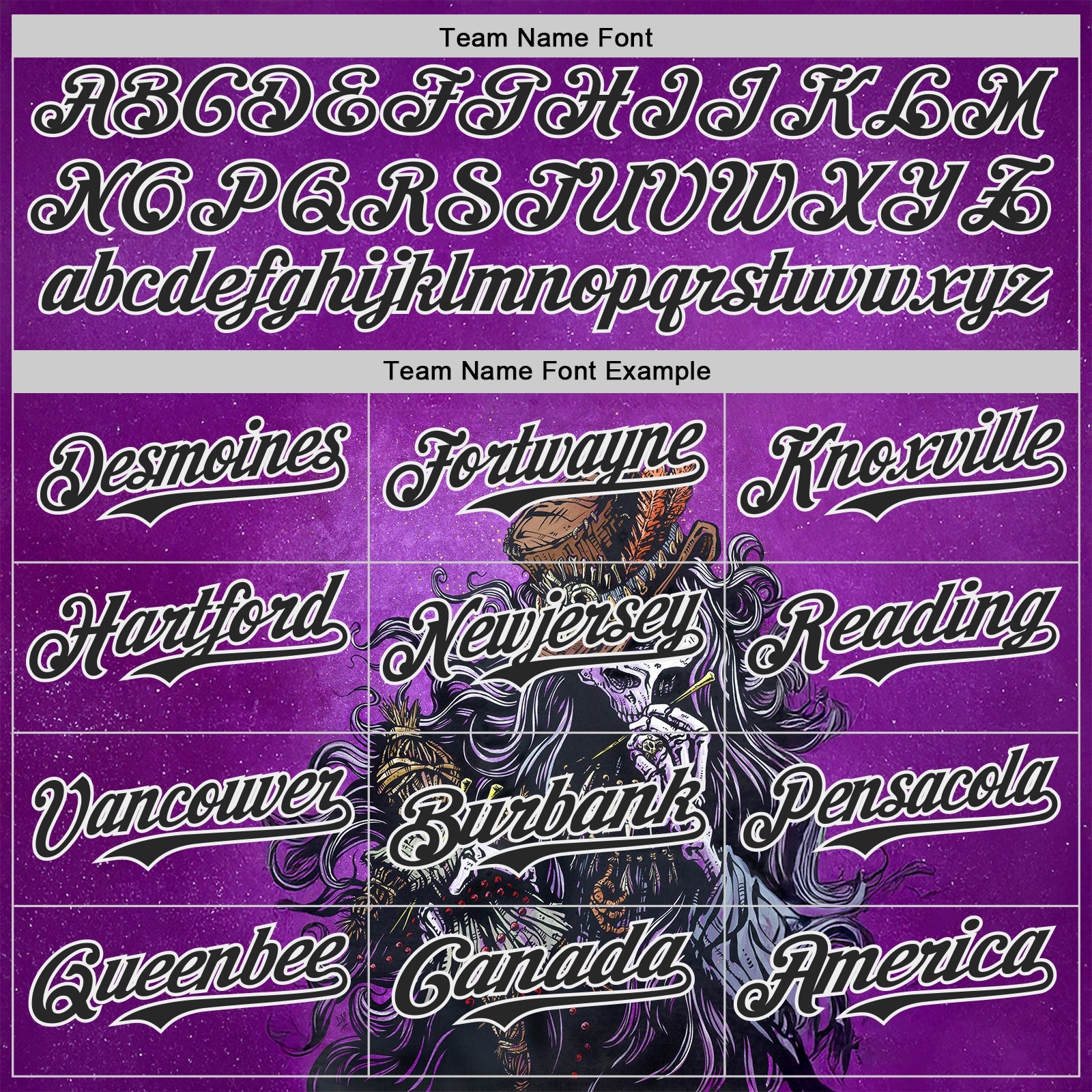 Custom Purple Black-White David Lozeau Voodoo Priest Authentic Baseball Jersey