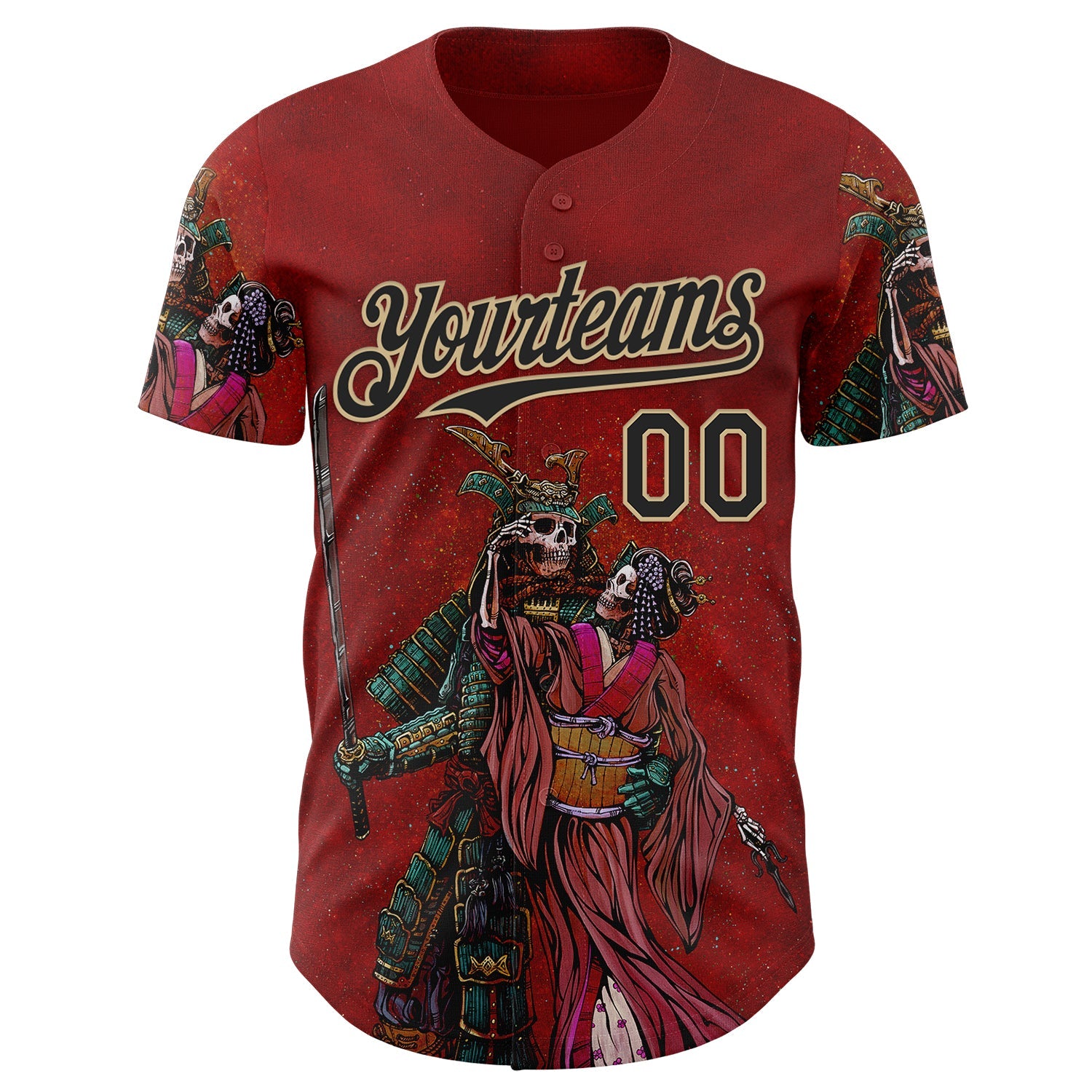 Custom Red Black-Vegas Gold David Lozeau The Spoils Of War Authentic Baseball Jersey