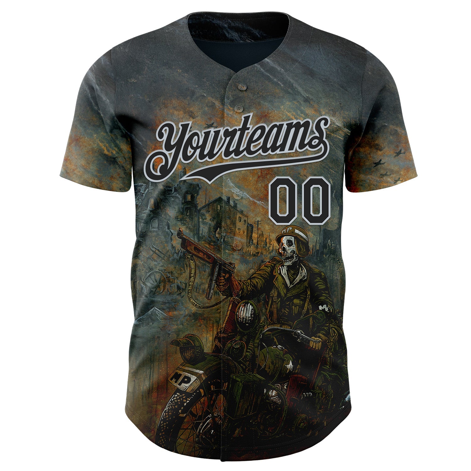 Custom Steel Gray Black-Silver David Lozeau Charging The Front Authentic Baseball Jersey