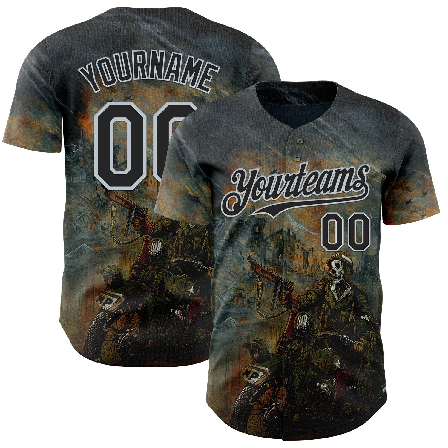 Custom Steel Gray Black-Silver David Lozeau Charging The Front Authentic Baseball Jersey