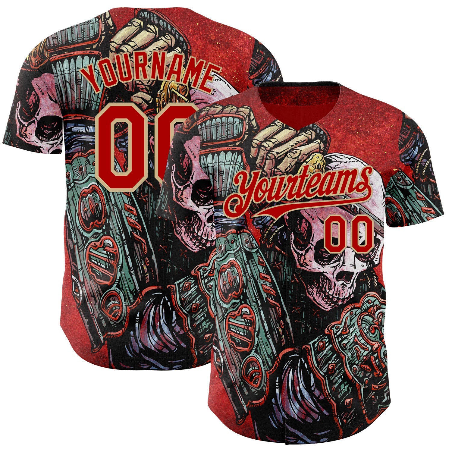 Custom Red-Vegas Gold David Lozeau Strength Authentic Baseball Jersey
