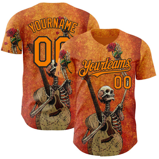 Custom Orange Bay Orange-Black David Lozeau Until The Last Note Authentic Baseball Jersey