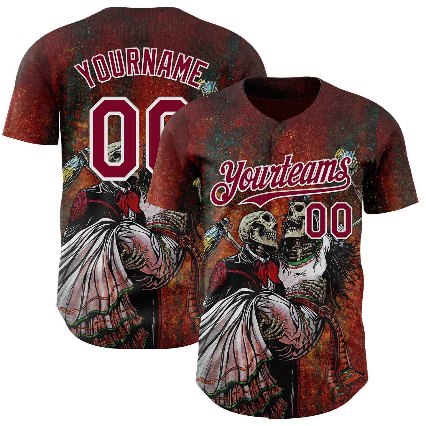 Custom Red Maroon-White David Lozeau Bottoms Up Authentic Baseball Jersey