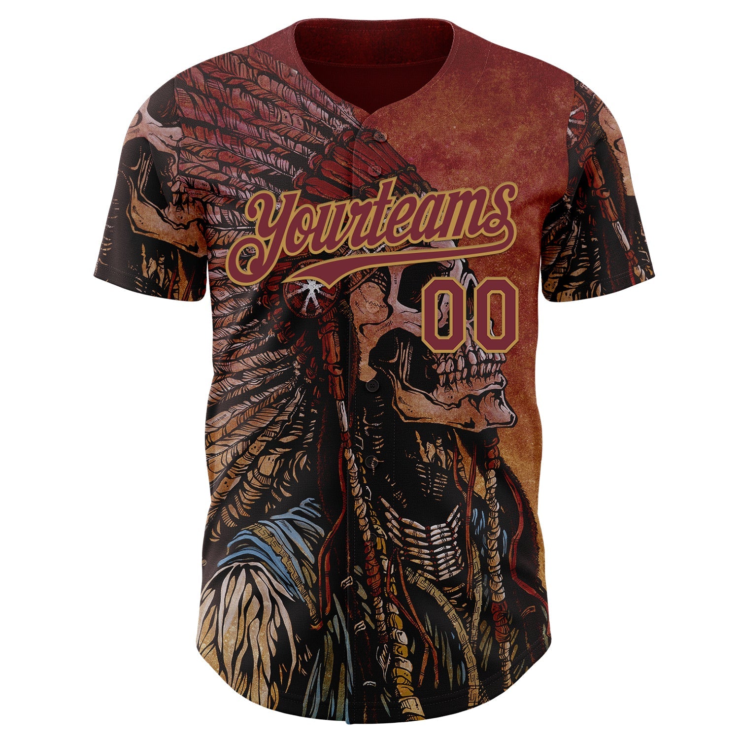 Custom Red Burgundy-Old Gold David Lozeau Spirit Of A Nation Authentic Baseball Jersey