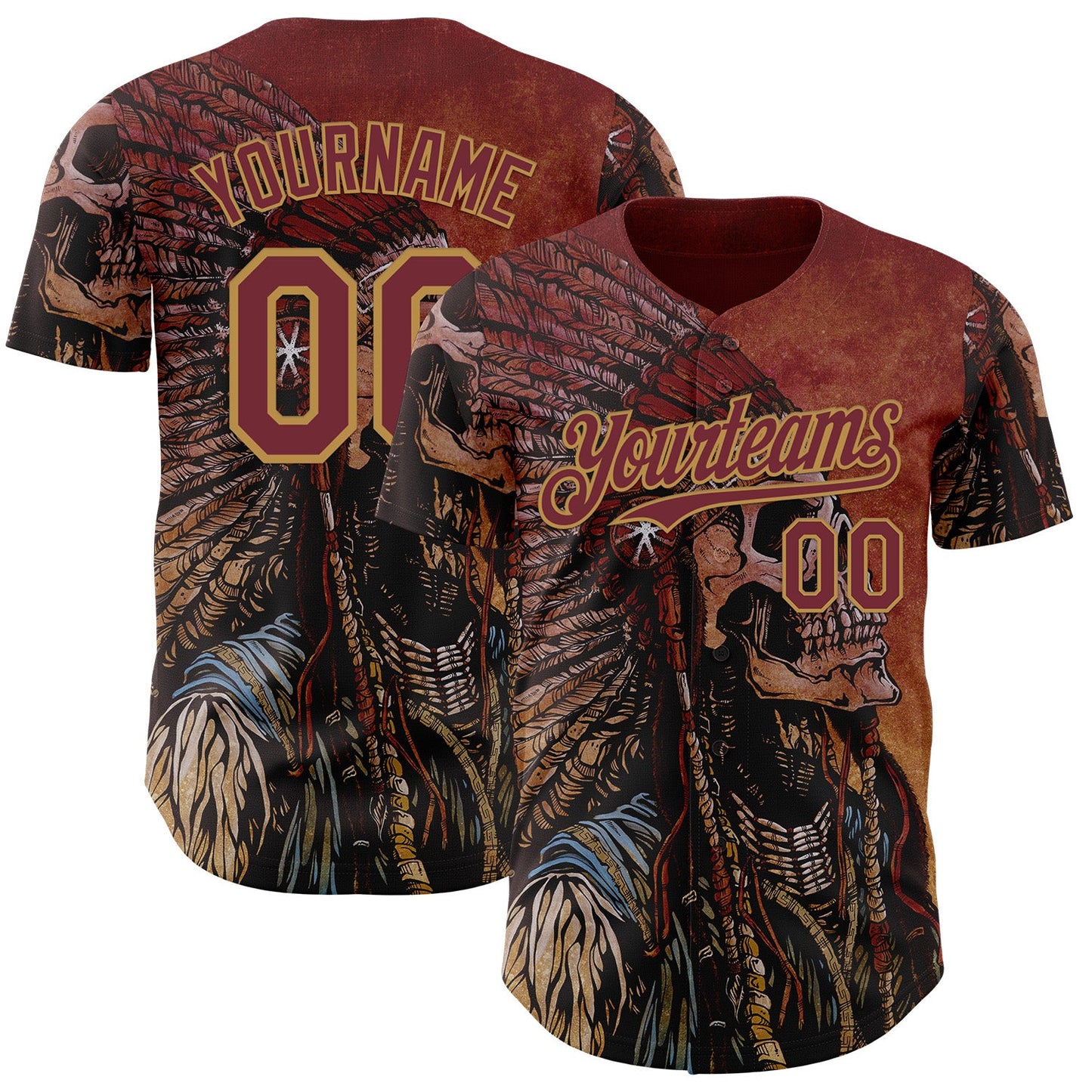 Custom Red Burgundy-Old Gold David Lozeau Spirit Of A Nation Authentic Baseball Jersey