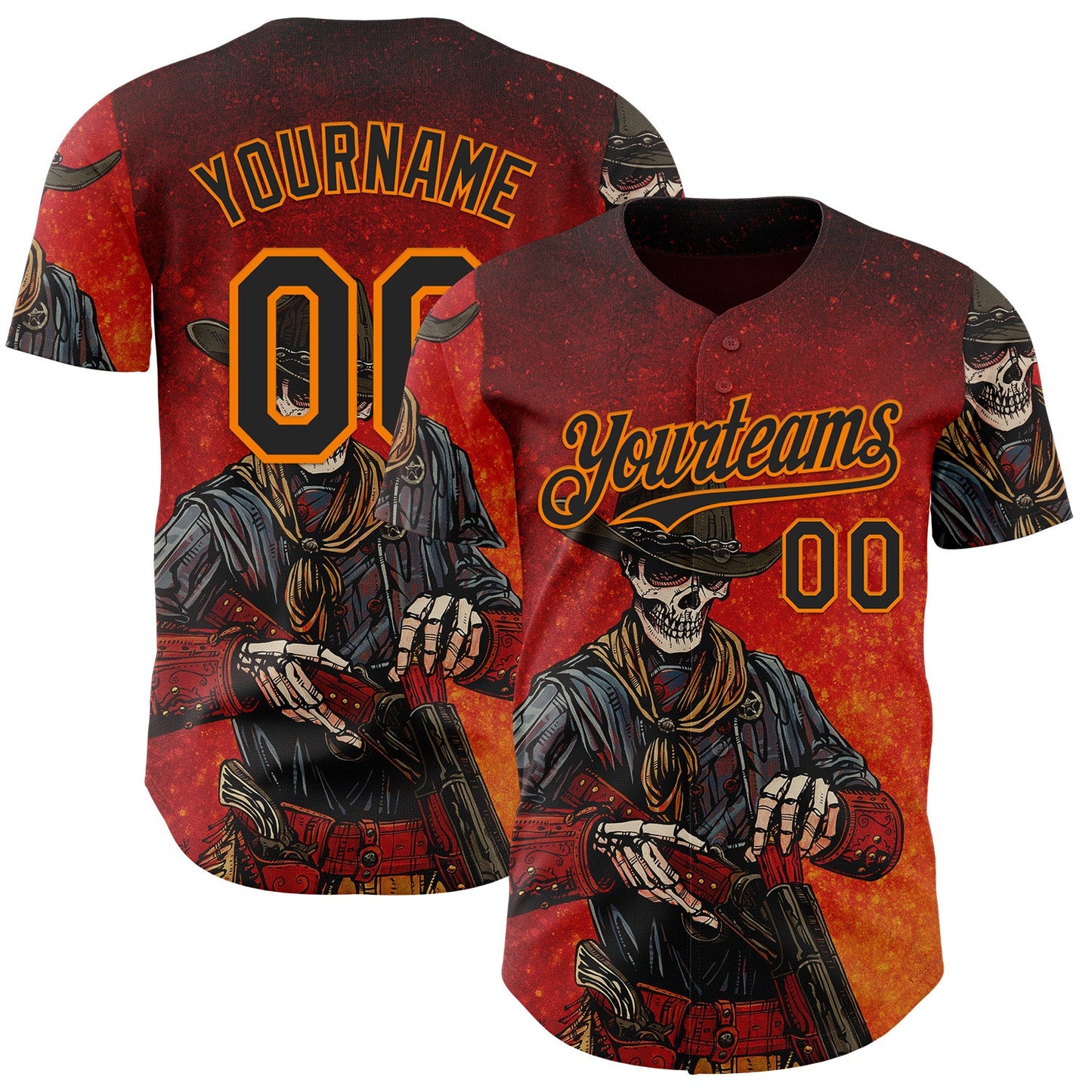 Custom Red Black-Bay Orange David Lozeau Double Barrel Authentic Baseball Jersey