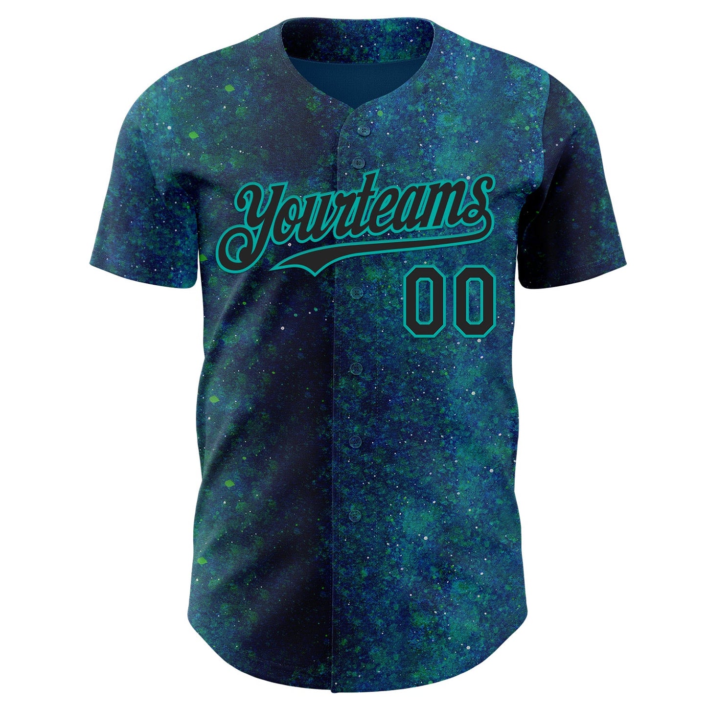 Custom Blue Black-Aqua David Lozeau Diver Down Authentic Baseball Jersey