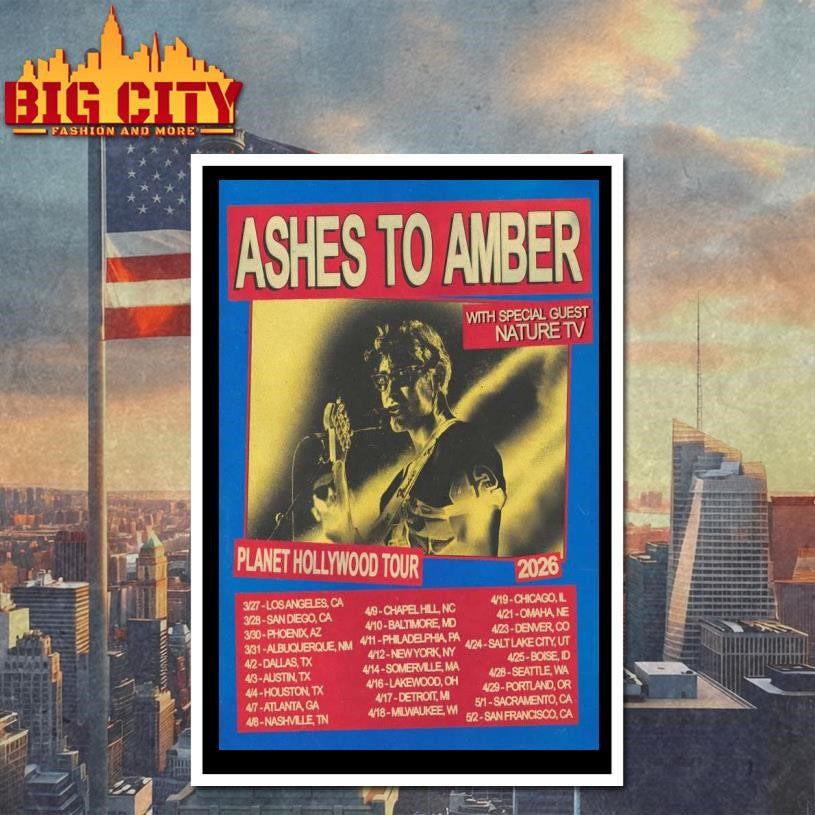 Ashes To Amber Planet Hollywood Tour 2026 Poster Shirt