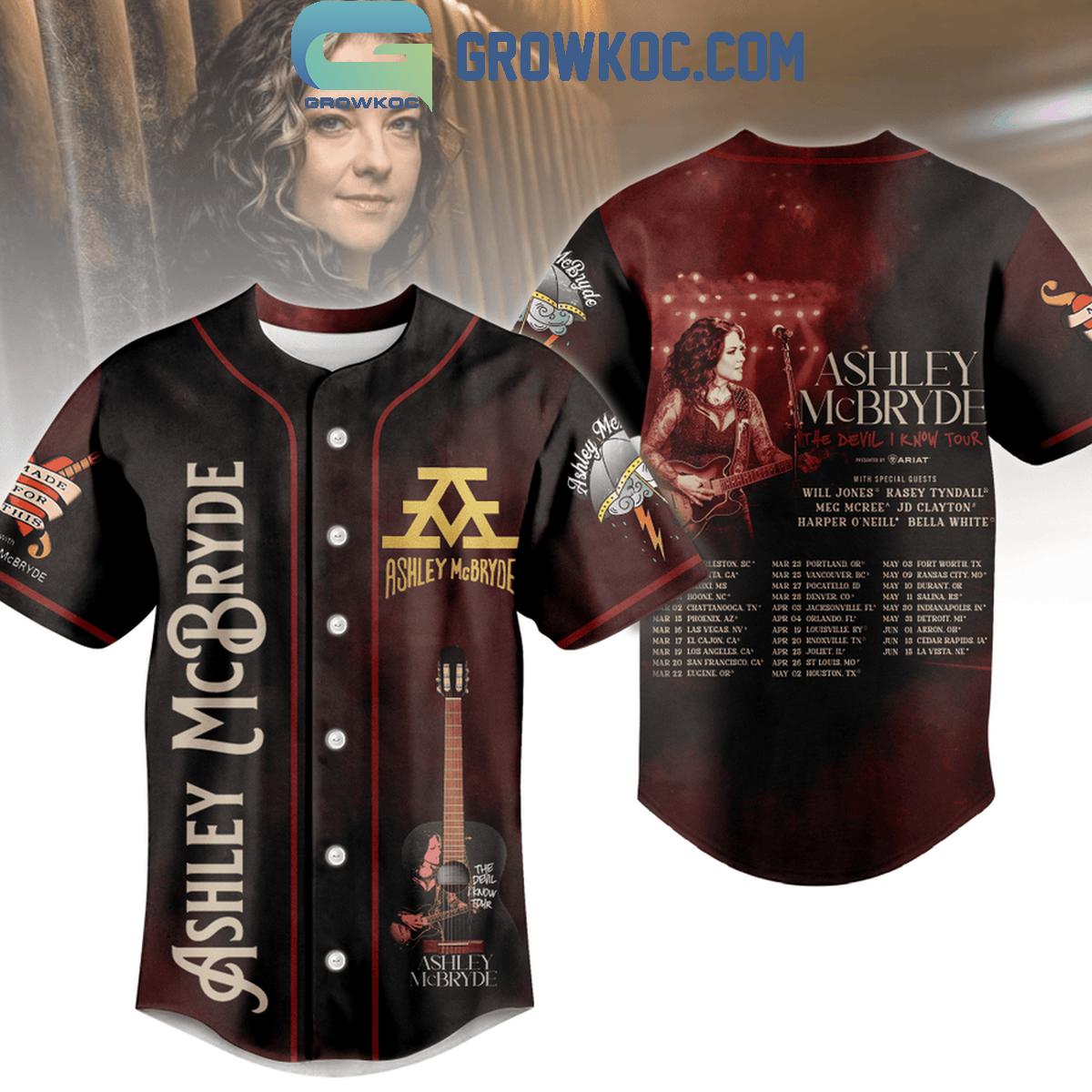 Ashley McBryde The Devil I Know Tour 2024 Personalized Baseball Jersey