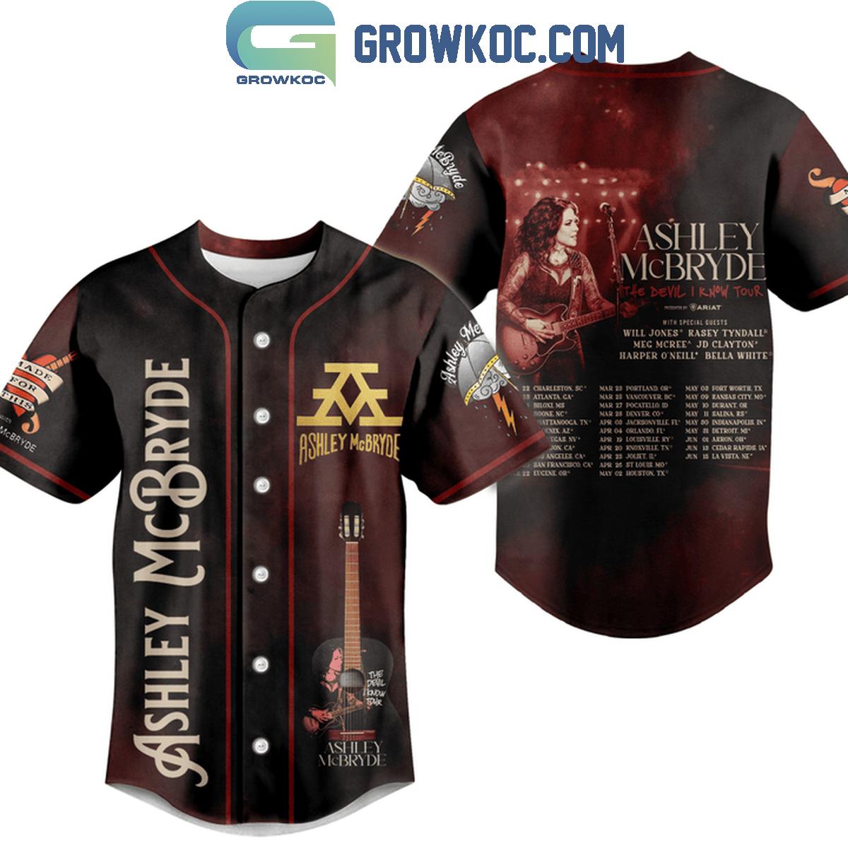 Ashley McBryde The Devil I Know Tour 2024 Personalized Baseball Jersey