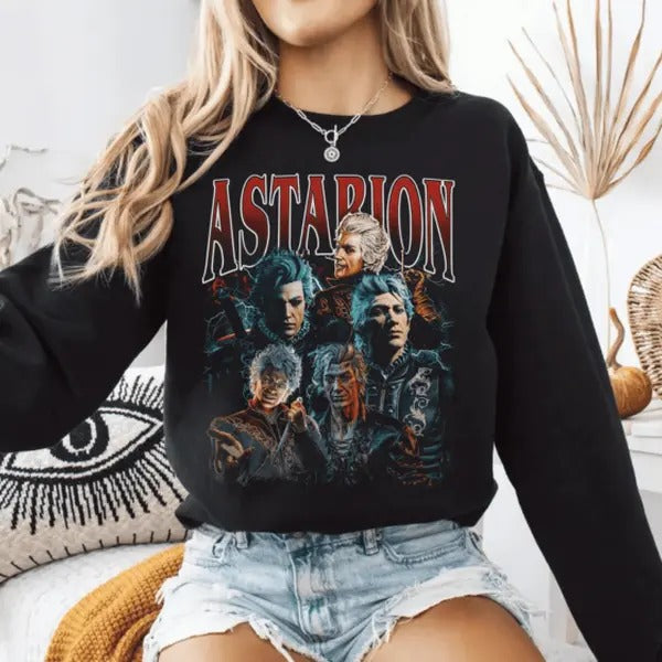 Astarion Baldurs Gate 3 Girl Dinner Vintage, Baldurs Gate Sweatshirt_Sweatshirt Gift For Woman and Man Unisex Sweatshirt...