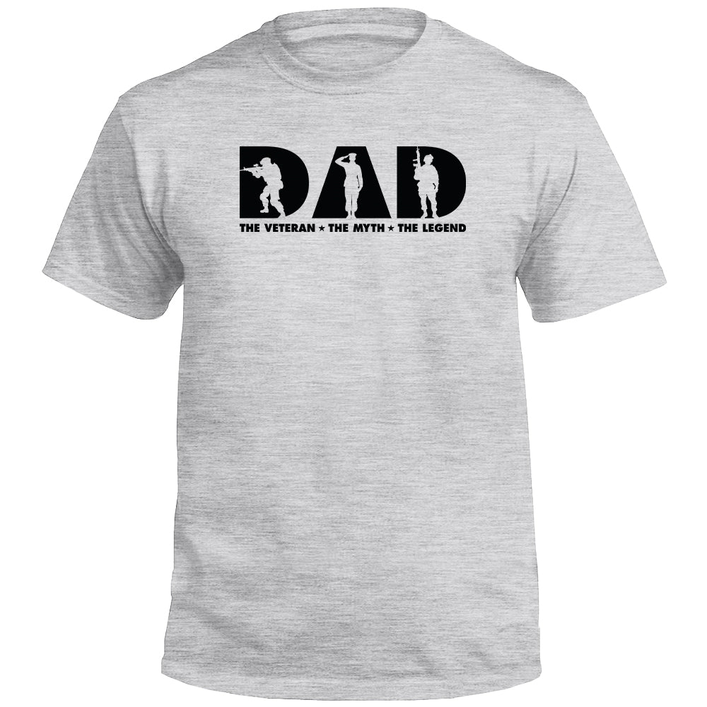 Dad The Veteran The Myth The Legend (Front) T-Shirts, Hoodie, Sweatshirt | WearSparks.com (Image 2)