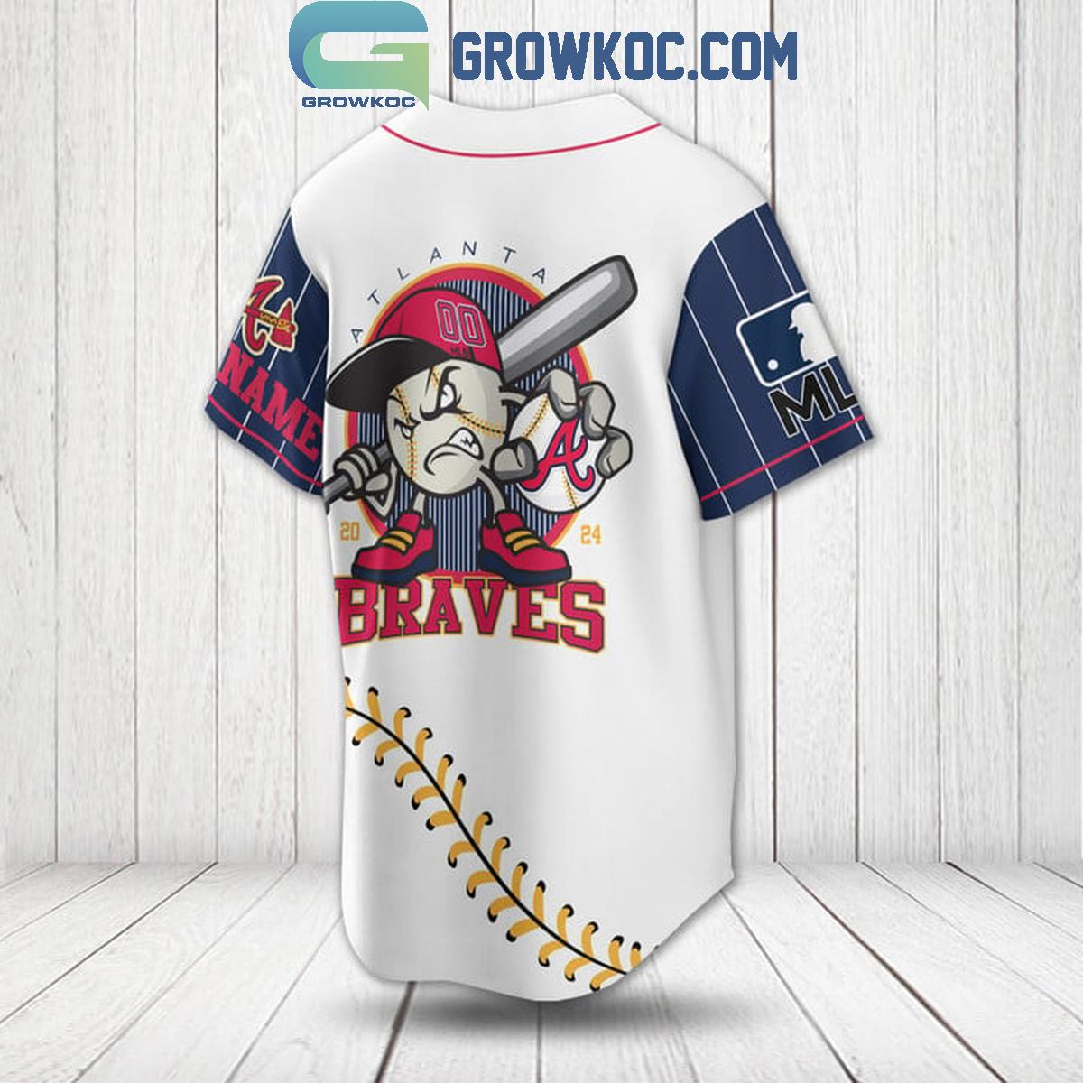 Atlanta Braves 2024 Baseball Fan Love Personalized Baseball Jersey