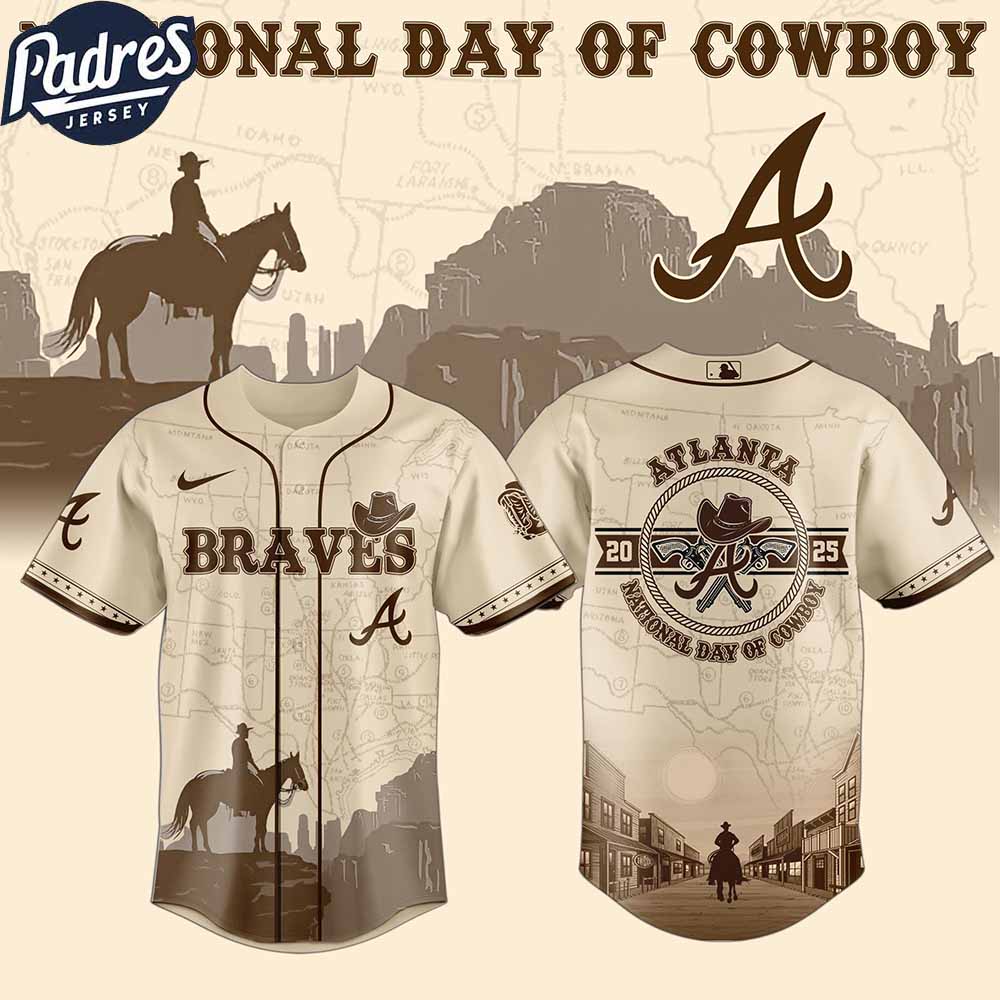 Atlanta Braves MLB X National Day Of Cowboy Personalized Baseball Jersey - Padres Jersey Oasis: Elevate Your Baseball...