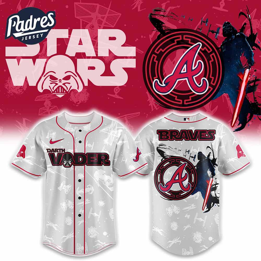 Atlanta Braves MLB x Darth Vader Is Anakin Baseball Jersey - Padres Jersey Oasis: Elevate Your Baseball Style Game...