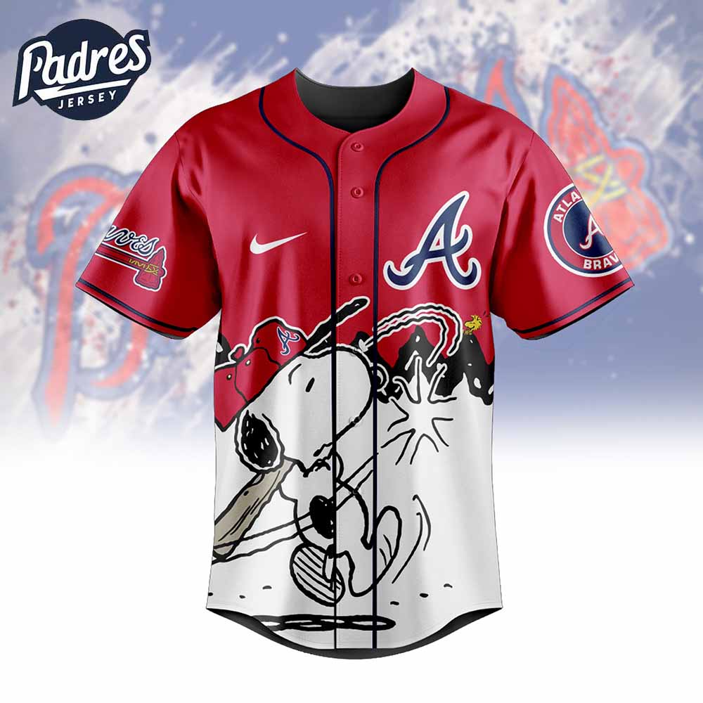 Atlanta Braves x Peanuts Personalized Baseball Jersey For Fans 2025 - Padres Jersey Oasis: Elevate Your... (Image 2)