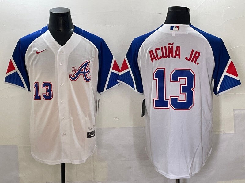 Atlanta Braves #13 Ronald Acuna Jr. Warriors City Adult Style 1