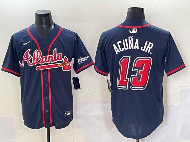 Atlanta Braves #13 Ronald Acuna Jr. Warriors Special Edition Style 1