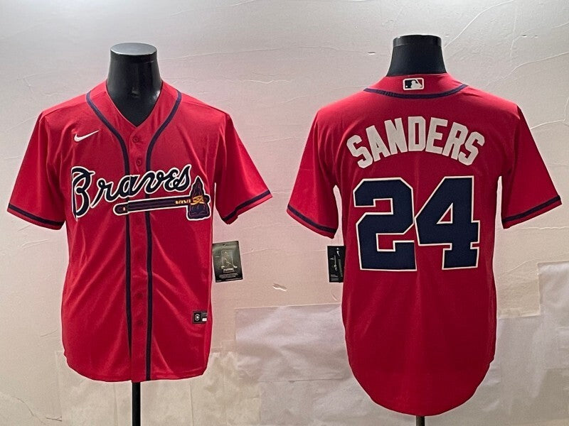 Atlanta Braves #24 Deion Sanders Warriors Fan Edition Style 1
