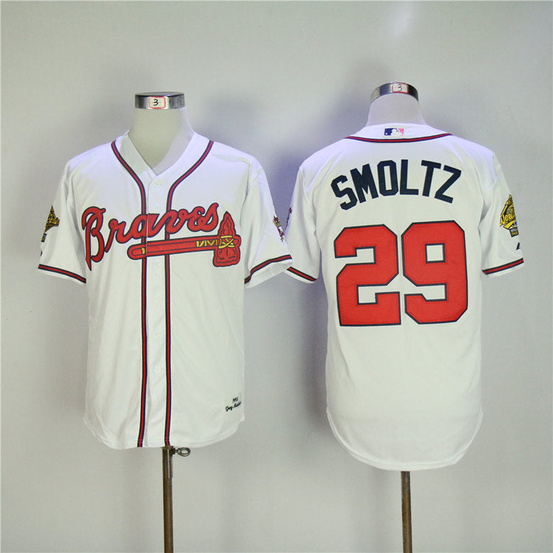 Atlanta Braves #29 Warriors 29 White 1995 Retro