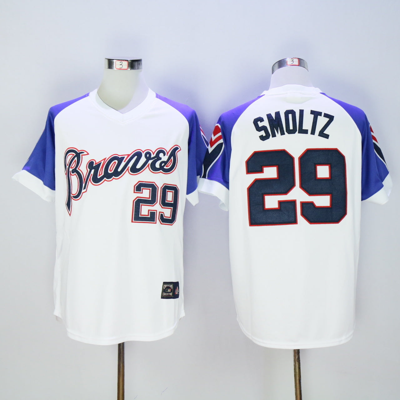 Atlanta Braves #29 Warriors 29 White Blue 1973 Retro