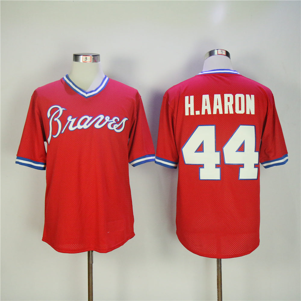 Atlanta Braves #44 Warriors 44 Red 1980 Retro BP Edition