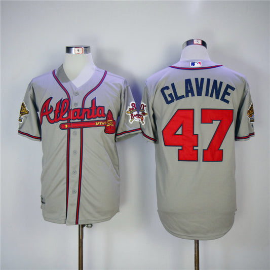 Atlanta Braves #47 Warriors 47 Gray Retro _ Copy