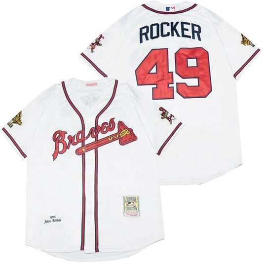 Atlanta Braves #49 Julio Teheran Warriors 49 White 1995 Retro