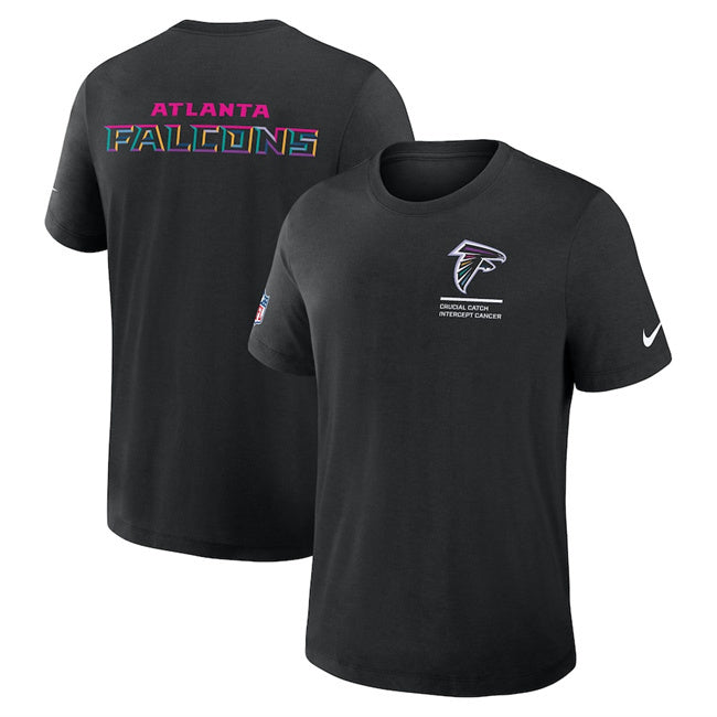 Atlanta Falcons Black 2025 Crucial Catch Tri-Blend Dri-FIT T-Shirt