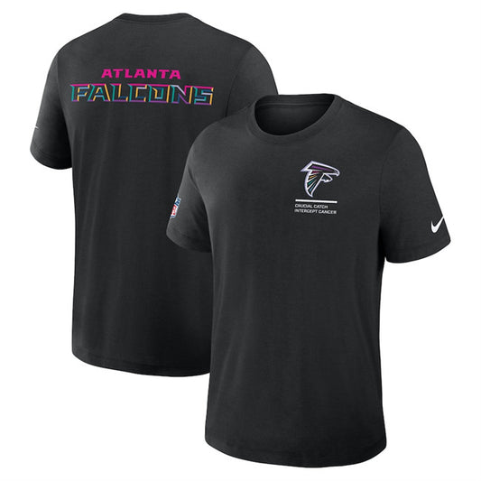 Atlanta Falcons Black 2025 Crucial Catch Tri-Blend Dri-FIT T-Shirt
