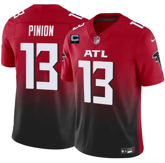 Atlanta Falcons #13 Bradley Pinion Red Black 2025 F.U.S.E With 1-Star C Patch