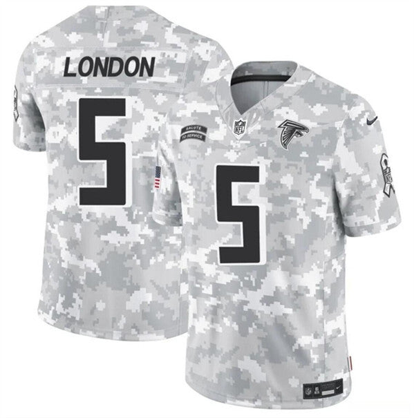 Atlanta Falcons #5 Drake London 2024 F.U.S.E. Arctic Camo Salute to