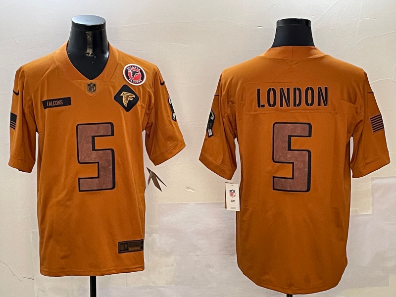 Atlanta Falcons #5 Drake London 23 Salute Style 1
