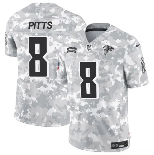 Atlanta Falcons #8 Kyle Pitts 2024 F.U.S.E Arctic Camo Salute To Service Limited