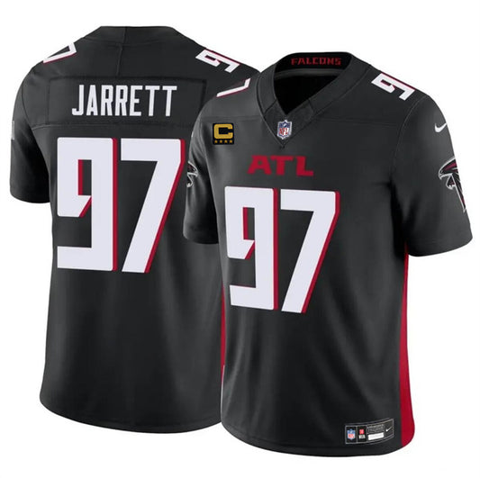 Atlanta Falcons #97 Grady Jarrett Black 2024 F.U.S.E With 4-Star C Patch Vapor