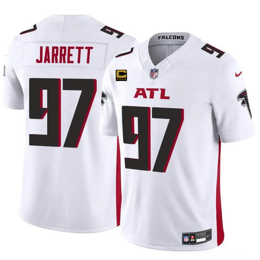 Atlanta Falcons #97 Grady Jarrett White 2024 F.U.S.E With 4-Star C Patch Vapor