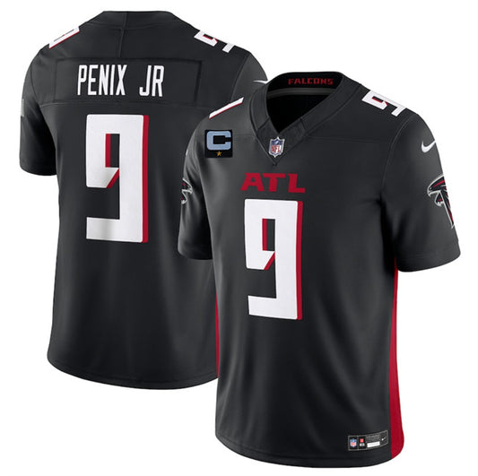 Atlanta Falcons #9 Michael Penix Jr Black 2025 F.U.S.E. With 1-Star C Patch Vapor