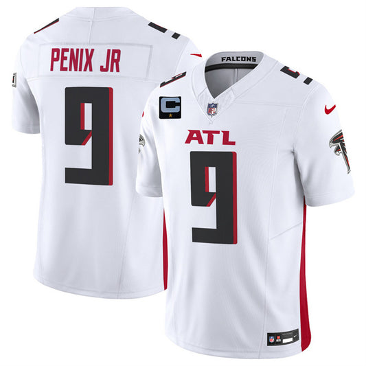 Atlanta Falcons #9 Michael Penix Jr White 2025 F.U.S.E. With 1-Star C Patch Vapor