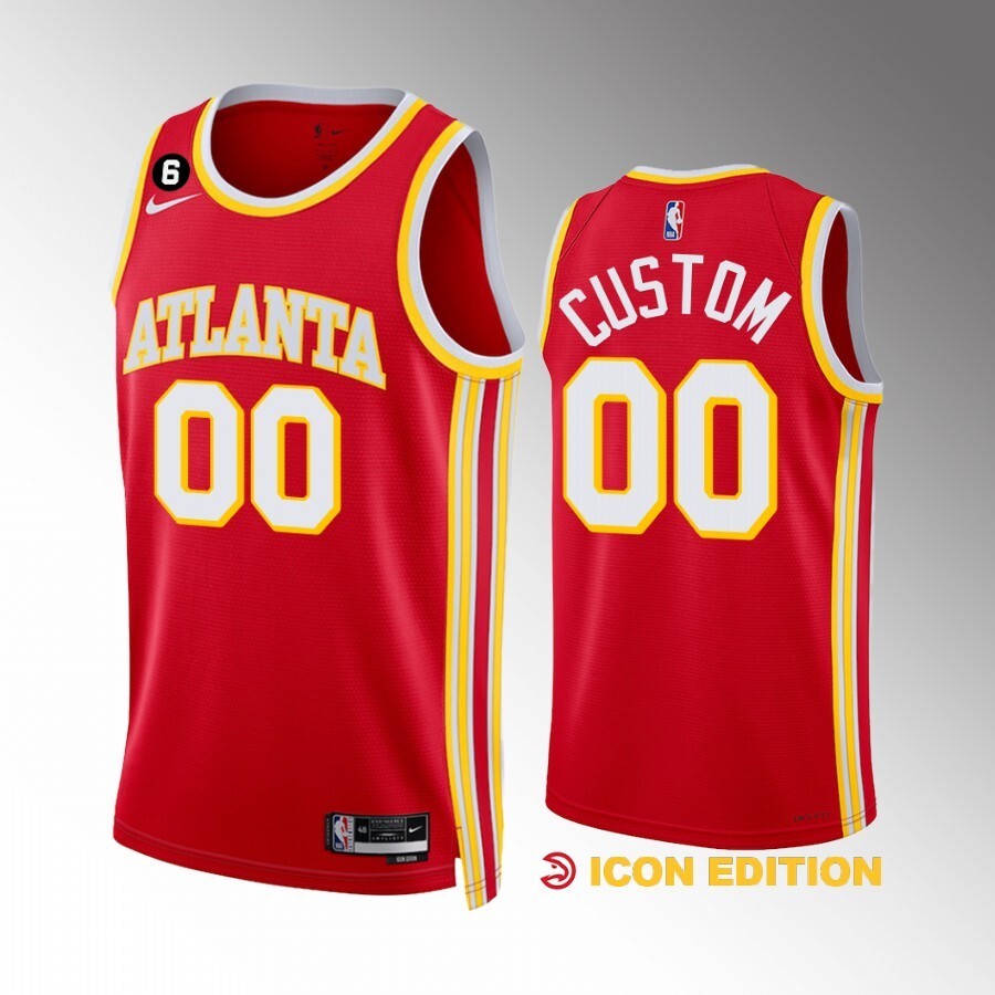 Atlanta Hawks 2022-23 custom-red-icon-edition-swingman-jersey