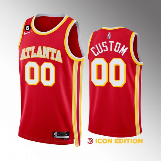 Atlanta Hawks 2022-23 custom-red-icon-edition-swingman-jersey