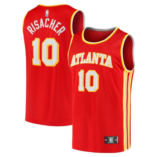 Atlanta Hawks #10 Zaccharie Risacher 2024 NBA Draft Fast Break Player Jersey - Icon Edition - Red