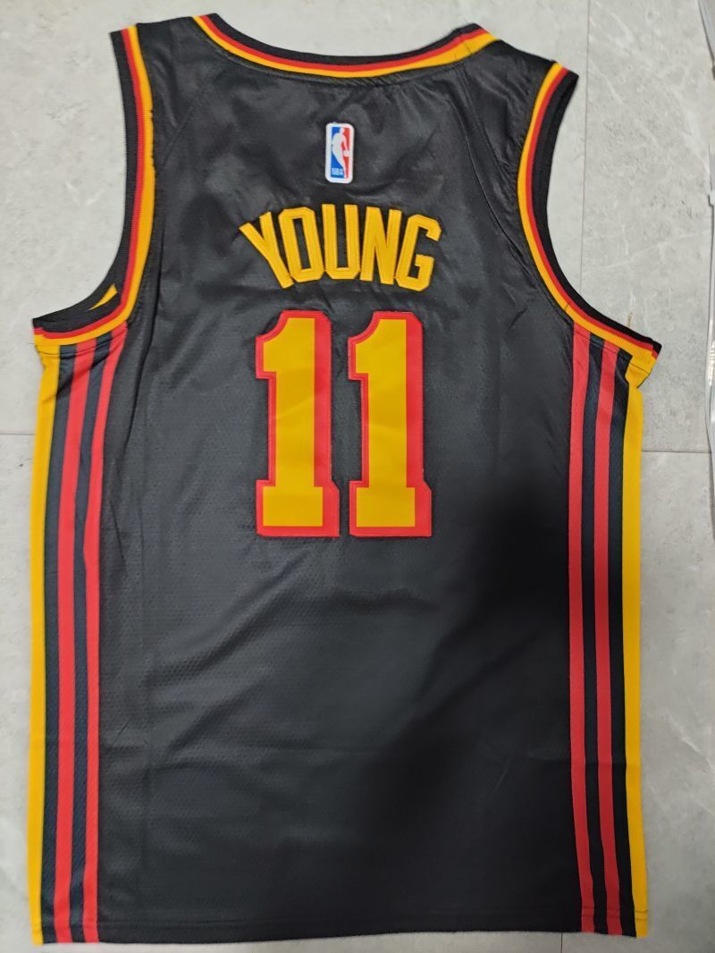 Atlanta Hawks #11 Trae Young 22-23 Season nba Hawks 11# Trae Young Black Jersey Style 1