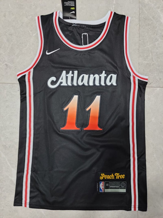 Atlanta Hawks #11 Trae Young 22-23 Season nba Hawks 11# Trae Young City Edition Black Jersey Style 2