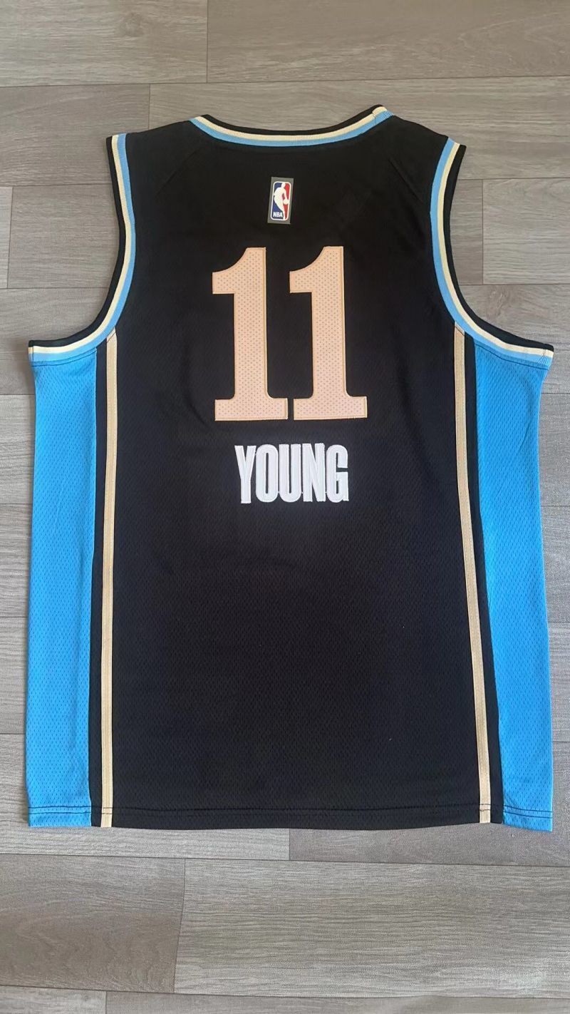 Atlanta Hawks #11 Trae Young 24 Season Hawks 11 City Edition Style 1