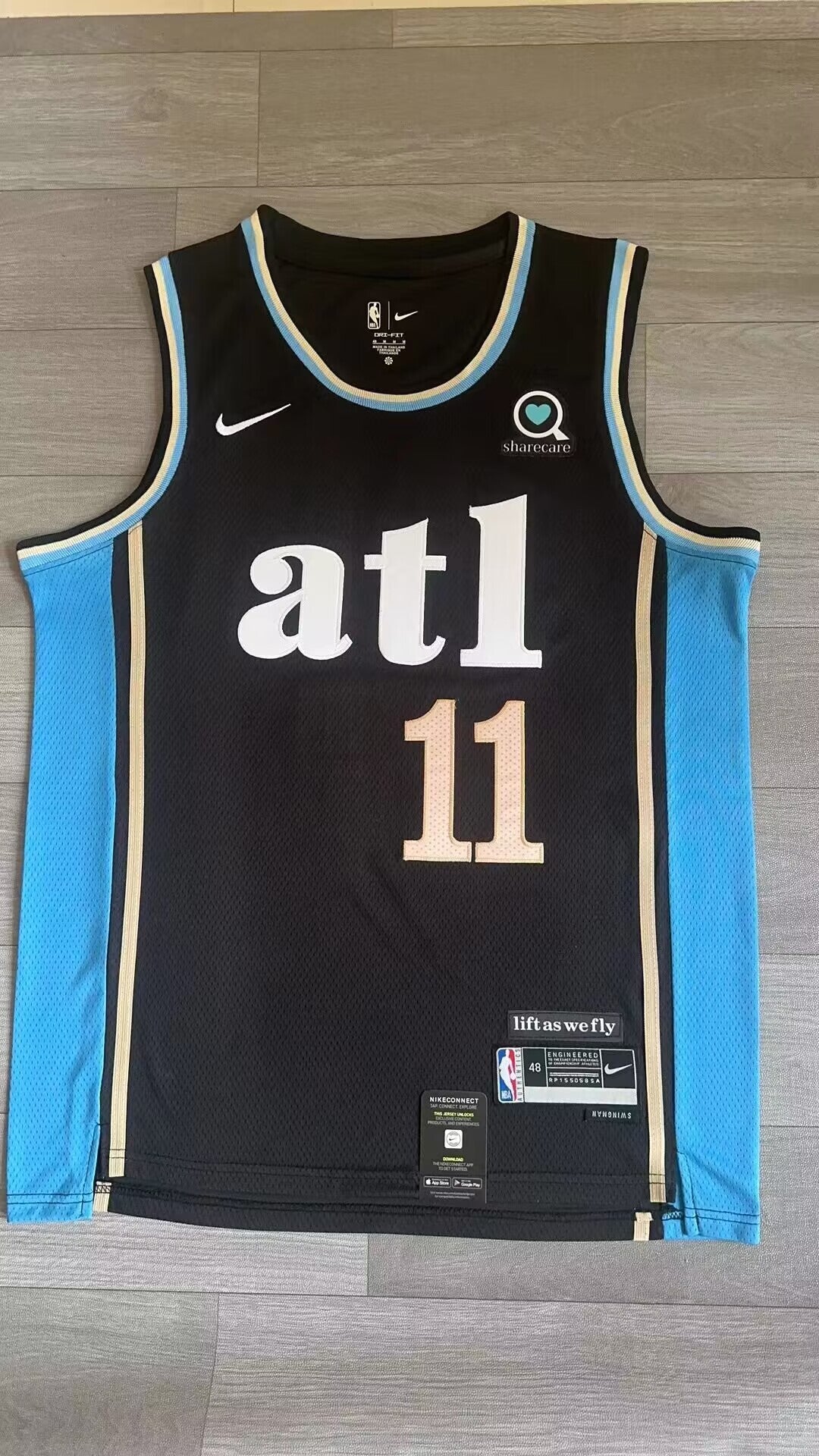 Atlanta Hawks #11 Trae Young 24 Season Hawks 11 City Edition Style 4