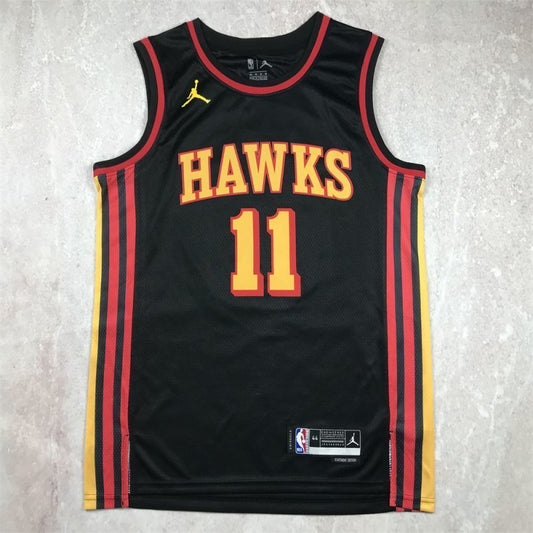 Atlanta Hawks #11 Trae Young Hot Press Hawks 11 Black s-xxl Style 2