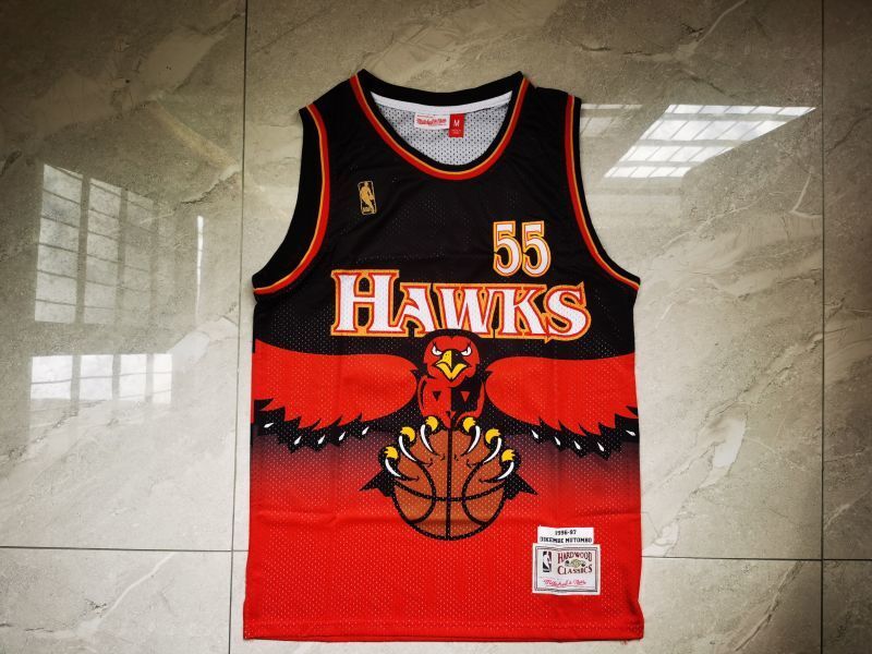 Atlanta Hawks #55 Dikembe Mutombo Hawks 55 Red Style 1
